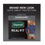 56 Count, Black, Small/Medium: Depend Real Fit Incontinence Underwear For Men, Maximum Absorbency, S/M, Black, 56 Count - Image 3