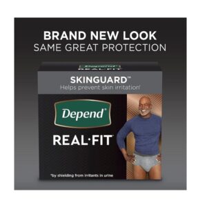 56 Count, Black, Small/Medium: Depend Real Fit Incontinence Underwear For Men, Maximum Absorbency, S/M, Black, 56 Count - Image 3