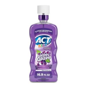 ACT Kids Anti-Cavity Fluoride Rinse Groovy Grape with Fuoride & Exact Dosage Meter, 16.89 Ounce - Image 1