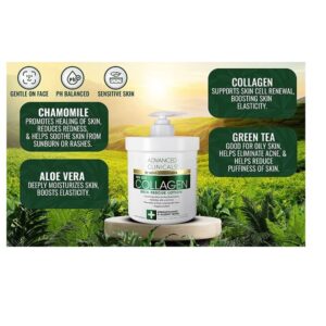 Advanced Clinicals Collagen Skin Rescue Lotion - Hydrate, Moisturize, Lift, Firm. Great for Dry Skin (16oz) - Image 2