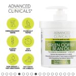 Advanced Clinicals Green Coffee Bean Oil Thermo-firming Body Cream 16oz Spa Size - Image 4