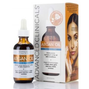 Advanced Clinicals Luxury Pure Argan Oil. Lightweight facial Oil Reduces the Appearance of Wrinkles and hydrates dry skin. 1.8 Fl Oz. - Image 1