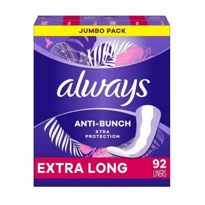 Always Dailies Extra Protection Long Liners, 92 Count
