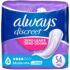 always discreet incontinence pads moderate absorbency long length 54 count front packaging india