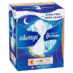Always Infinity Feminine Pads for Women, Size 4 Overnight, with wings, unscented, 38 Count - Image 2