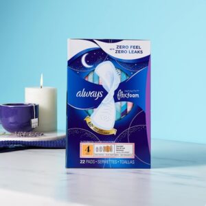 Always Infinity Feminine Pads for Women, Size 4 Overnight, with wings, unscented, 38 Count - Image 7