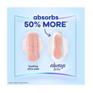 Always Infinity Pads Size 3, Extra Heavy Flow Absorbency With Wings, Unscented - Image 3