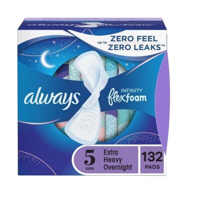 Always Infinity Pads with Wings, Extra Heavy Overnight, 24 Count (Pack of 6)