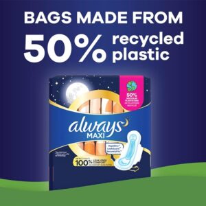 Always Maxi Overnight Pads with Wings, Size 4, Overnight, Unscented, 84 CT - Image 8