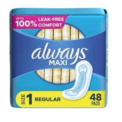 Always Maxi Regular sanitary pads size 1 pack of 48 for regular flow with leak-free comfort