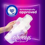 Always Radiant Overnight Pads with Wings, Scented, 22 Count - Image 3