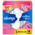 Always teen pads 14 count pack
