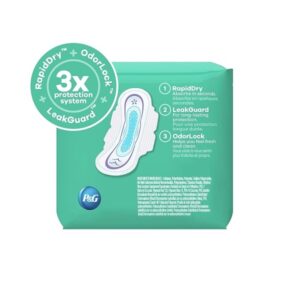 Always Ultra Thin Long/Super With Wings Unscented Pads 32 Count - Image 2