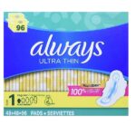Always Ultra Thin Regular Pads With Wings, Unscented, 96 Count - Image 2