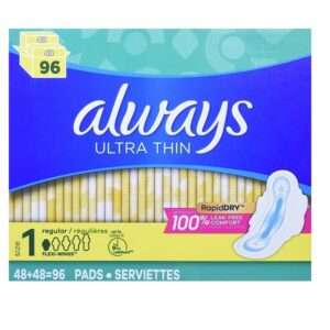 Always Ultra Thin Regular Pads With Wings, Unscented, 96 Count - Image 2