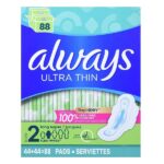 Always Ultra Thin Unscented Pads with Wings Long/Super 88 Count - Image 3