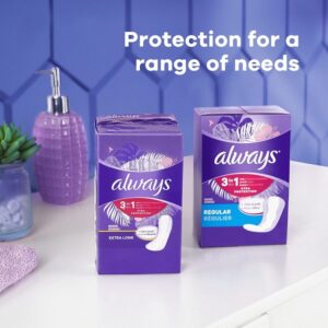Always Xtra Protection 3-in-1 Daily Liners for Women, Extra Long, 60 CT - Image 6