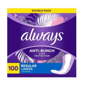 Always Xtra Protection Daily Liners, Regular, 100 Count - Image 1