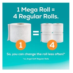 Angel Soft Toilet Paper, 8 Mega Rolls = 32 Regular Rolls, 2-Ply Bath Tissue - Image 3