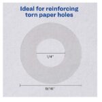 Avery Clear Self-Adhesive Reinforcement Labels, 0.25 inch Round, Pack of 1000 (5722) - Image 3
