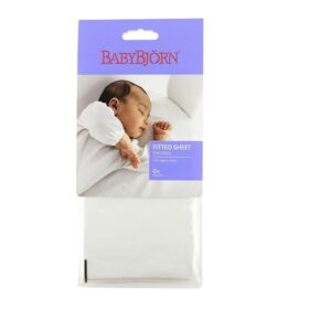 Babybjorn Fitted Sheet For Cradle, White - Image 1