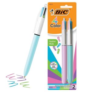 BIC 4-Color Fashion Colors for Medium Point Ball Pen - Pack of 2 - Image 1