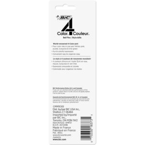 BIC 4-Color Fashion Colors for Medium Point Ball Pen - Pack of 2 - Image 3
