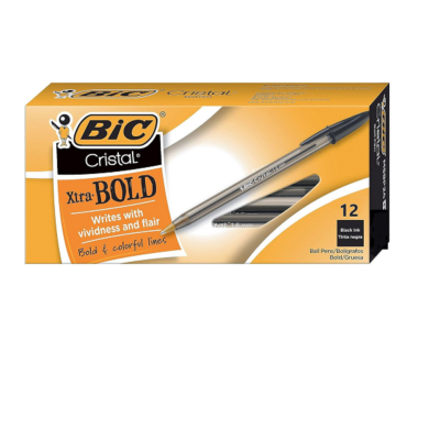BIC Cristal Bold Ball Pen, Black