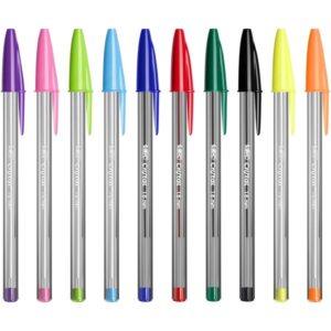 BIC Cristal Multicolour Ballpoint Pens Wide Point (1.6 mm) - Assorted Colours, Pack of 15 - Image 4