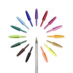 BIC Cristal Multicolour Ballpoint Pens Wide Point (1.6 mm) - Assorted Colours, Pack of 15 - Image 5