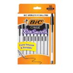 BIC Cristal Xtra Smooth Ballpoint Pen, Medium Point (1.0mm), Black, 10-Count - Image 2