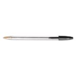 BIC MS241BK Cristal Xtra Smooth Ballpoint Stick Pen Black Ink 1mm Medium 24/Pack - Image 2