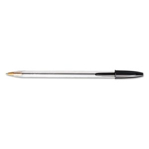 BIC MS241BK Cristal Xtra Smooth Ballpoint Stick Pen Black Ink 1mm Medium 24/Pack - Image 2