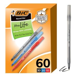 BIC Round Stic Ballpoint Writing Pens, Multi-colored - Image 1