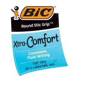 BIC Round Stic Grip Ball Pen, Fine Point, 0.8mm, Blue, 12 Pens (GSFG11-Blue) - Image 6