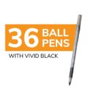BIC Round Stic Grip Xtra Comfort Ball Pen, Medium Point (1.2 mm), Black, 36-Count - Image 2