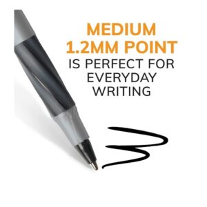 BIC Round Stic Grip Xtra Comfort Ball Pen, Medium Point (1.2 mm), Black, 36-Count - Image 3