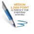 BIC Round Stic Grip Xtra Comfort Ball Pen, Medium Point (1.2 mm), Blue, 12-Count - Image 4