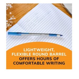 BIC Round Stic Grip Xtra Comfort Ball Pen, Medium Point (1.2 mm), Blue, 12-Count - Image 5