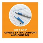 BIC Round Stic Grip Xtra Comfort Ball Pen, Medium Point (1.2 mm), Blue, 12-Count - Image 6