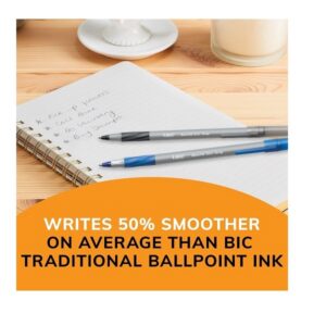 BIC Round Stic Grip Xtra Comfort Ballpoint Pen, Medium Point (1.2mm), Black & Blue, Soft Grip For Added Comfort And Control, 36-Count - Image 4