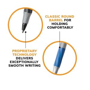 BIC Round Stic Grip Xtra Comfort Ballpoint Pen, Medium Point (1.2mm), Black & Blue, Soft Grip For Added Comfort And Control, 36-Count - Image 7