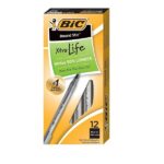 BIC Round Stic Xtra Life Ball Pen - Pack of 12, Black - Image 4