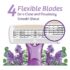 BIC Soleil Escape Women's Disposable Razors, 4 Blade Ladies Razors, Moisture Strip With 100% Natural Almond Oil, Lavender and Eucalyptus Scented Handles, 4 Pack - Image 2