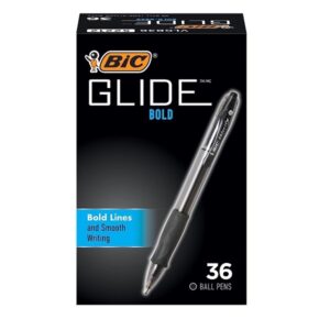 BIC Velocity Bold Retractable Ball Pen, Bold Point (1.6mm), Black, 36-Count - Image 1