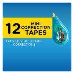 BIC Wite-Out Brand Mini Correction Tape, White, Tape Applies Dry, Great For School And Home 12-Count - Image 2
