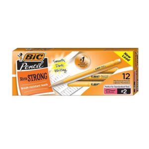 BIC Xtra-Strong Mechanical Pencil, Yellow Barrel, Thick Point (0.9mm), 12-Count - Image 1