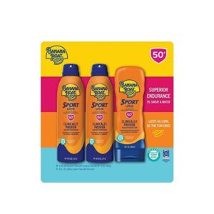 Banana Boat Sport Ultra Performance Sunscreen Broad Spectrum SPF 50 Combo Set (2 Spray + 1 Lotion) - Image 1