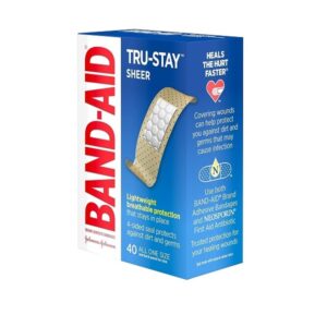 Band-Aid Brand Tru-Stay Sheer Strips Adhesive Bandages for First Aid and Wound Care, All One Size, 40 c - Image 3