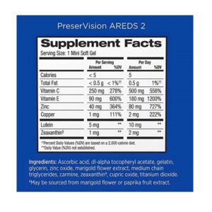 Bausch & Lomb PreserVision AREDS 2 Vitamin and Mineral Supplement 120 Count Soft Gels - Image 5